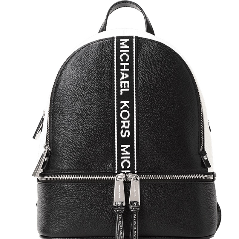 MK Rhea Zip 双肩包 中号 SR MK印花织带款 25x32x12CM