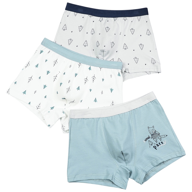 红豆(HODO)内裤2019年夏季中大童儿童内裤A类棉质居家其他学生宝宝男童儿童短裤3条装