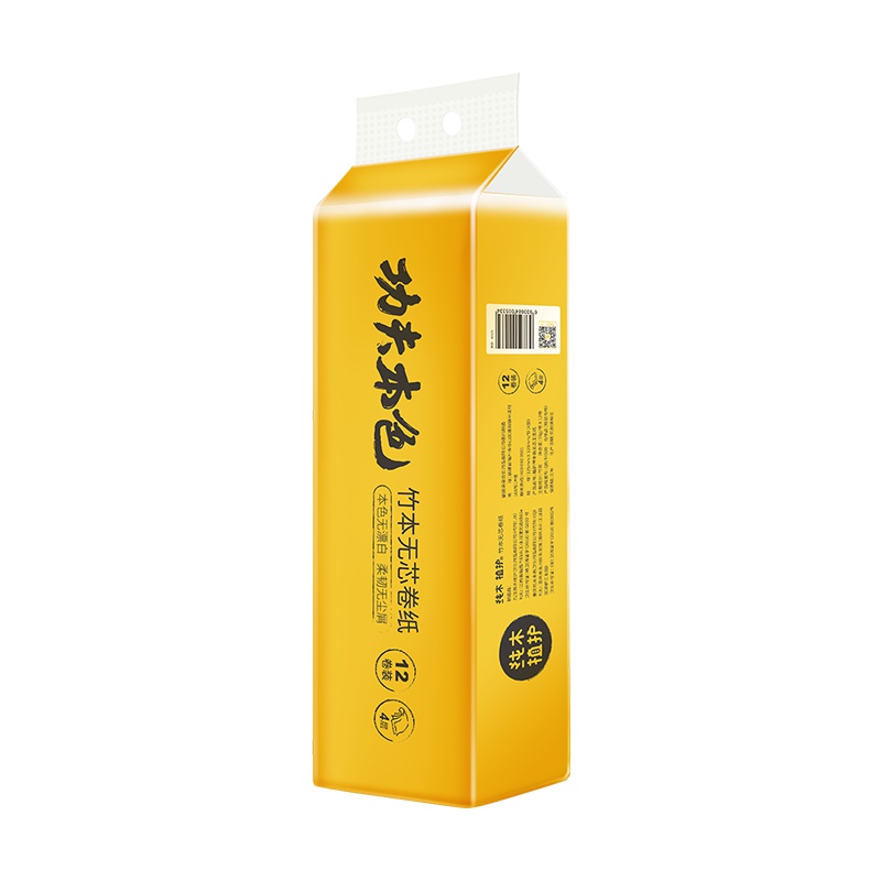 植护 卷纸 功夫本色系列 70g*12粒 本色无芯卷纸