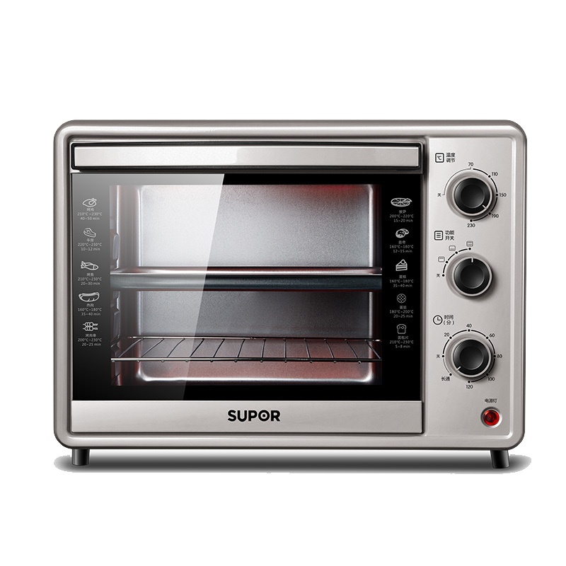 苏泊尔(SUPOR)电烤箱家用多功能 简单操控 广域温控 蒸汽嫩烤35升大容量 K35FK7