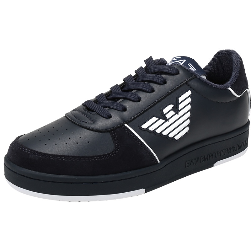 EMPORIO ARMANI EA7 阿玛尼 男士皮革系带休闲运动鞋 X8X073 XK176