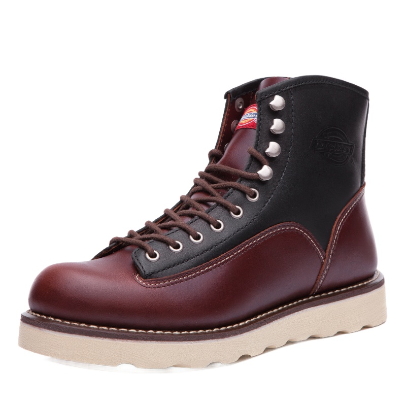 DICKIES男鞋2019秋冬英伦风高帮马丁靴真皮男靴橡胶厚底短靴复古工装靴子164M50LXS35