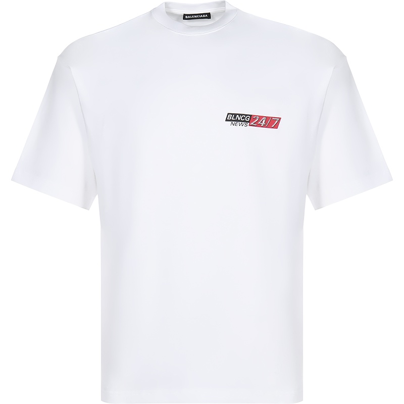 BALENCIAGA 巴黎世家 男士棉质圆领短袖T恤 612966 TIVD1