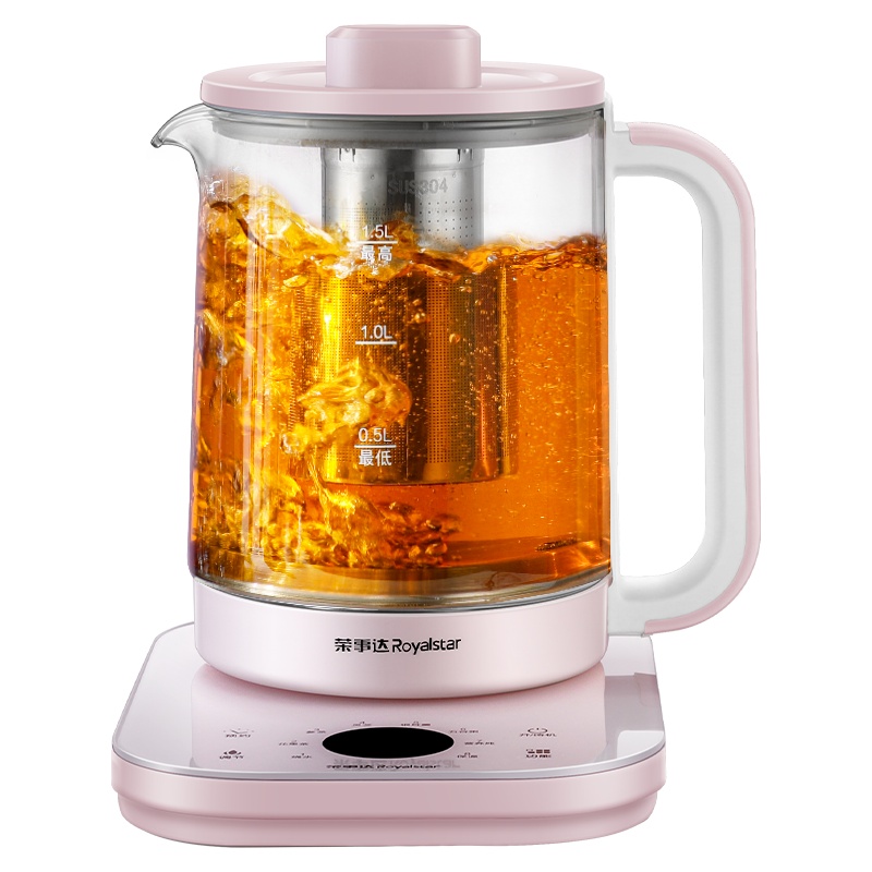 荣事达Royalstar养生壶电水壶1.8L热水壶烧水壶多功能花茶壶智能电茶壶煮水壶煮茶器玻璃开水壶YSH8086L