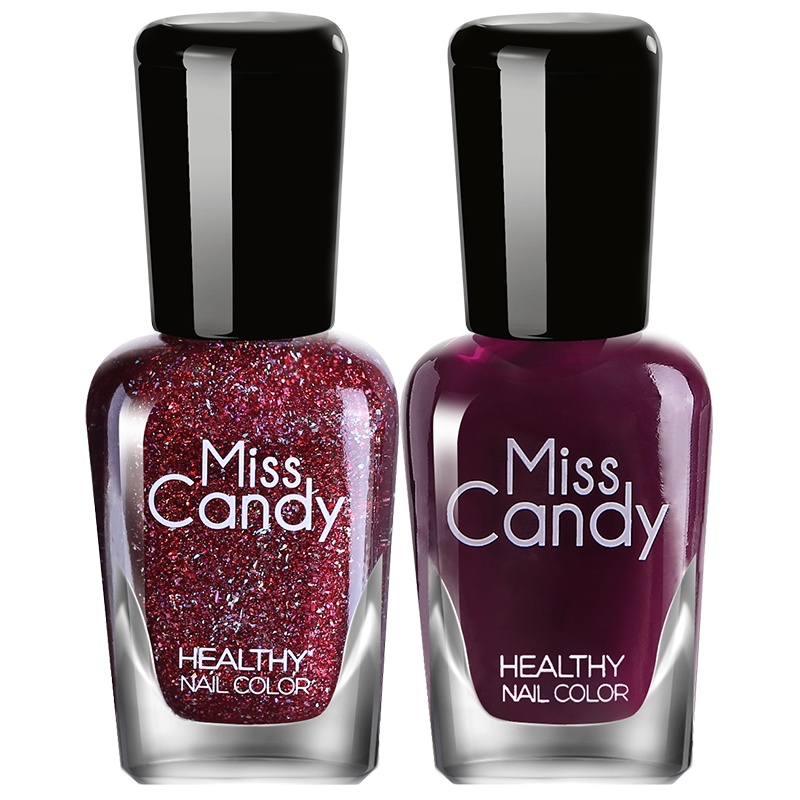 Miss Candy健康甲油可撕拉持久指甲油2瓶套装 红岛夜曲MS193 7ml*2