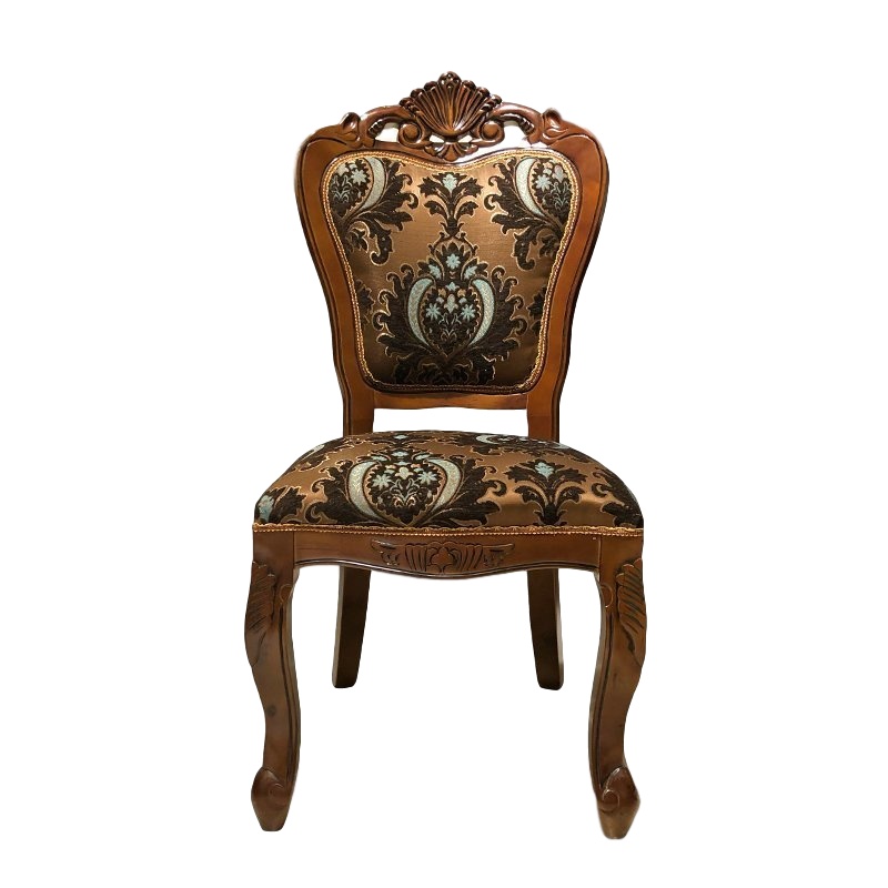 逐鹿中原实木布艺餐椅软包椅酒店餐厅HFHC-694书桌椅简约现代