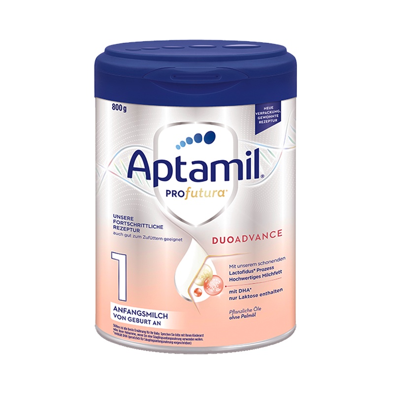 德国Aptamil爱他美白金版HMO 安心罐 婴幼儿配方奶粉1段(0~6个月)800g/罐*3罐 免邮包税