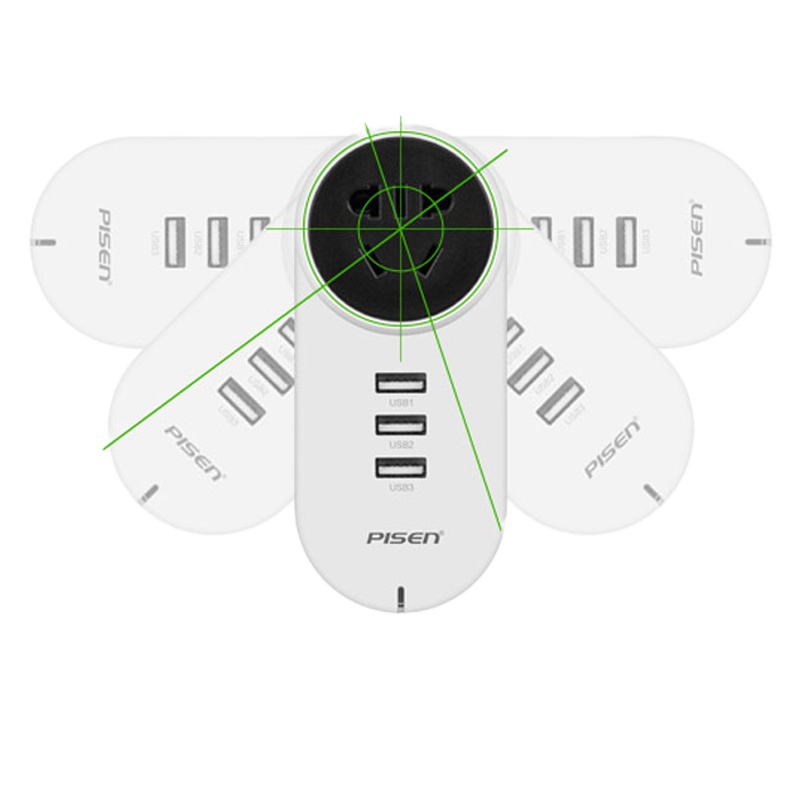 品胜(PISEN) K-13智能USB可调式排插