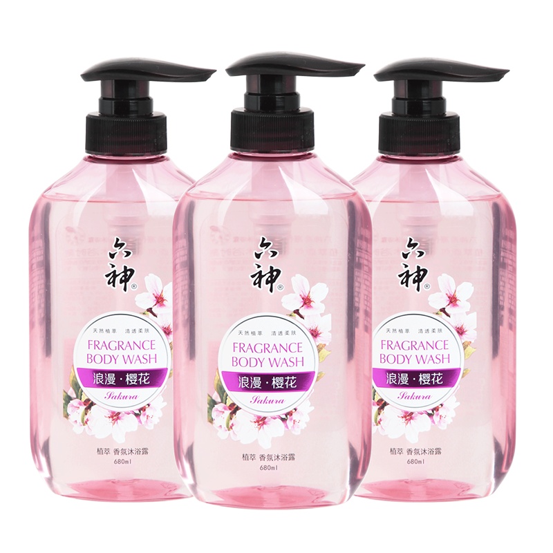 六神浪漫樱花香氛沐浴露 680ml*3