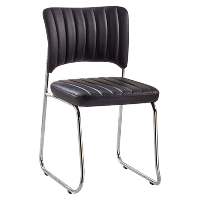 创世人 办公椅简易弓形皮革会议椅职员椅宿舍椅靠背椅家用舒适久坐培训椅