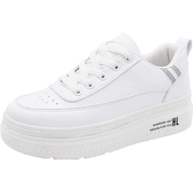 回力女鞋内增高小白鞋春秋季休闲鞋白鞋厚底运动板鞋 WXY-L119N