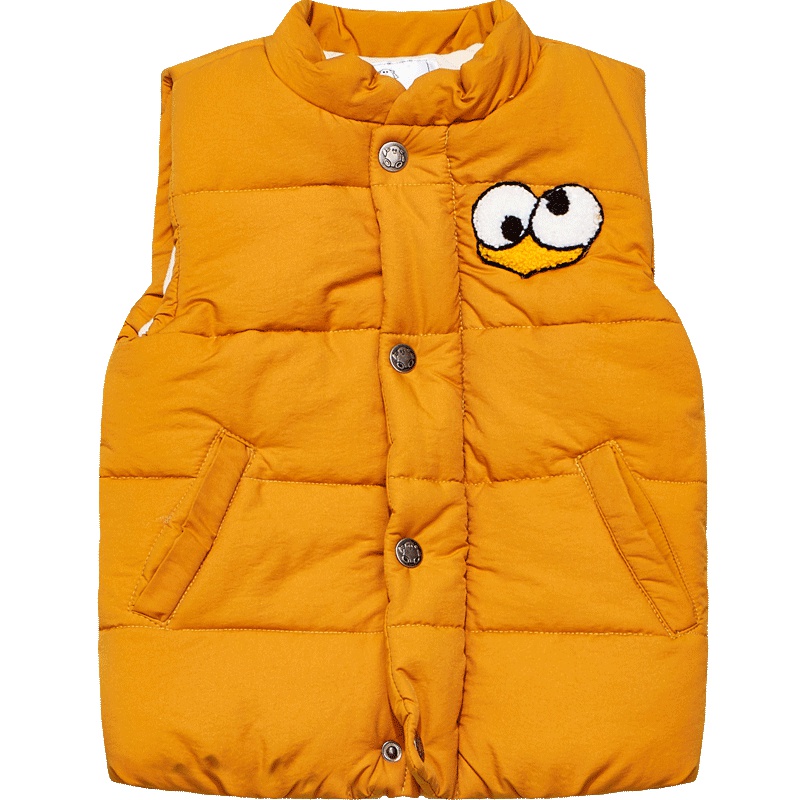 婴姿坊男童加厚棉马甲背心秋冬装中大童马夹儿童2018新款韩版加绒外套潮