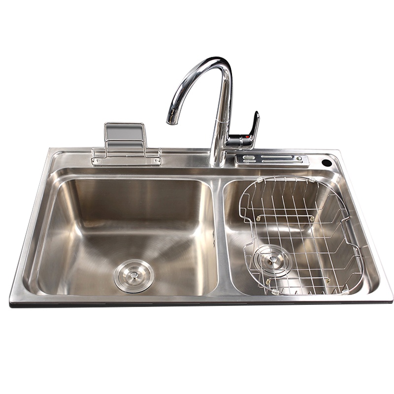 法恩莎官方旗舰水槽双槽厨房304不锈钢多功能洗碗池洗碗槽FE32030