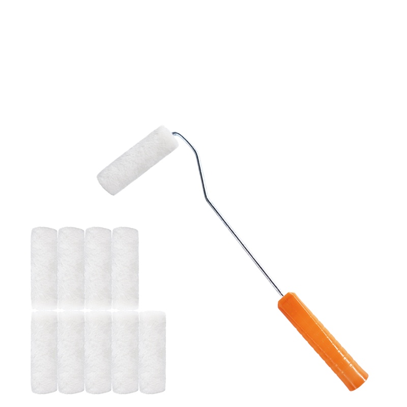 彩弘 4寸滚筒刷子10个羊毛滚芯 刷油漆乳胶漆涂料滚刷毛刷 迷你小拇指滚筒补墙漆刷墙工具