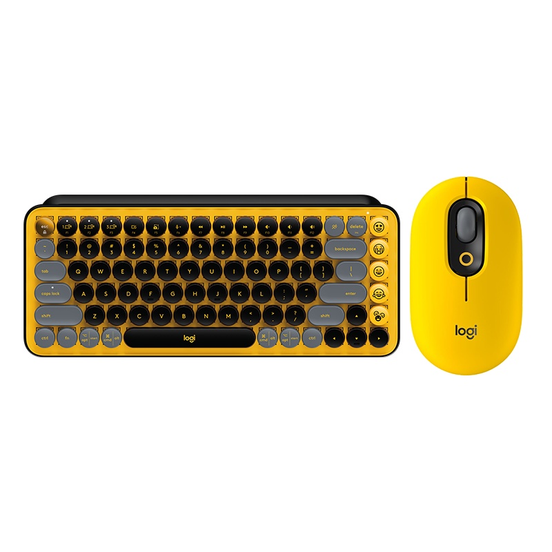 罗技(Logitech)POP Keys/黄+ POP MOUSE/黄无线键鼠套装
