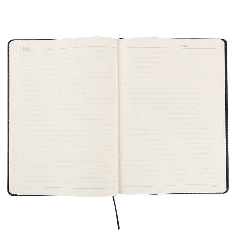 得力(deli)16K112张大号商务皮面本3161 黑色