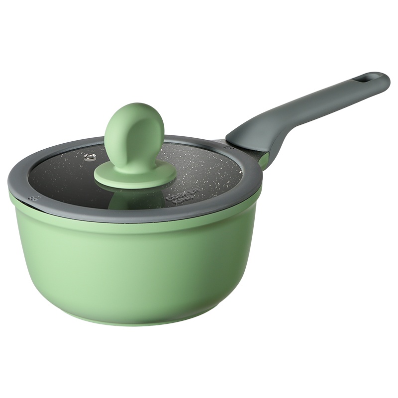 炊大皇(COOKER KING)18cm竹青石奶锅婴儿宝宝辅食锅煮面锅NG18ZQ煤气灶电磁炉通用小汤锅加厚厨房锅具炊具