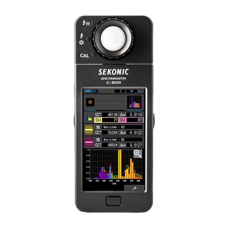 SEKONIC世光色温表数位光谱仪C-800光谱仪专业 色温表 测光表C800触摸屏