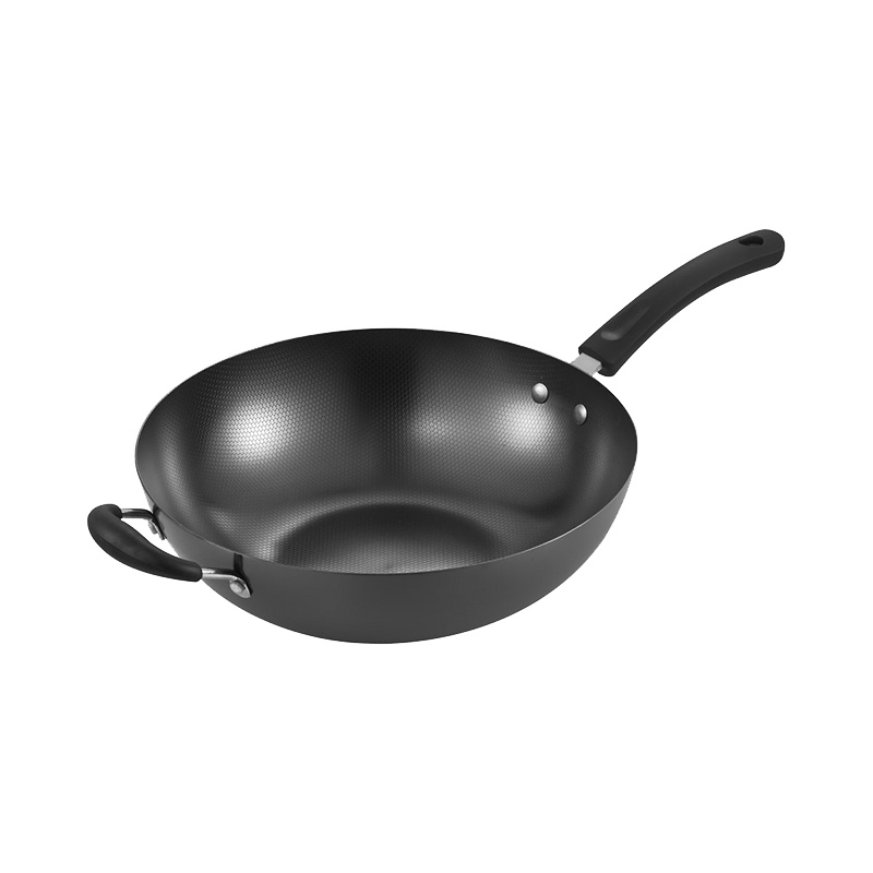 美的CT32A4炒菜锅健康明火无涂层爆炒锅精铁熟铁炒锅32cm