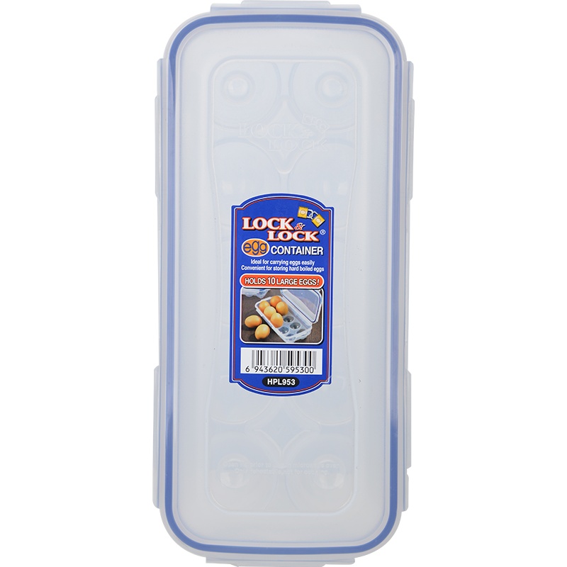 乐扣乐扣厨房收纳盒塑料收纳保鲜盒 冰箱鸡蛋收纳盒储物食品密封盒十个装iW