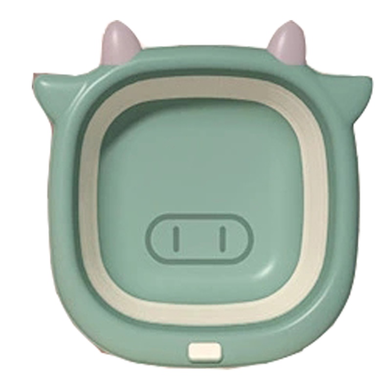 乐可爱萌牛折叠盆 绿色