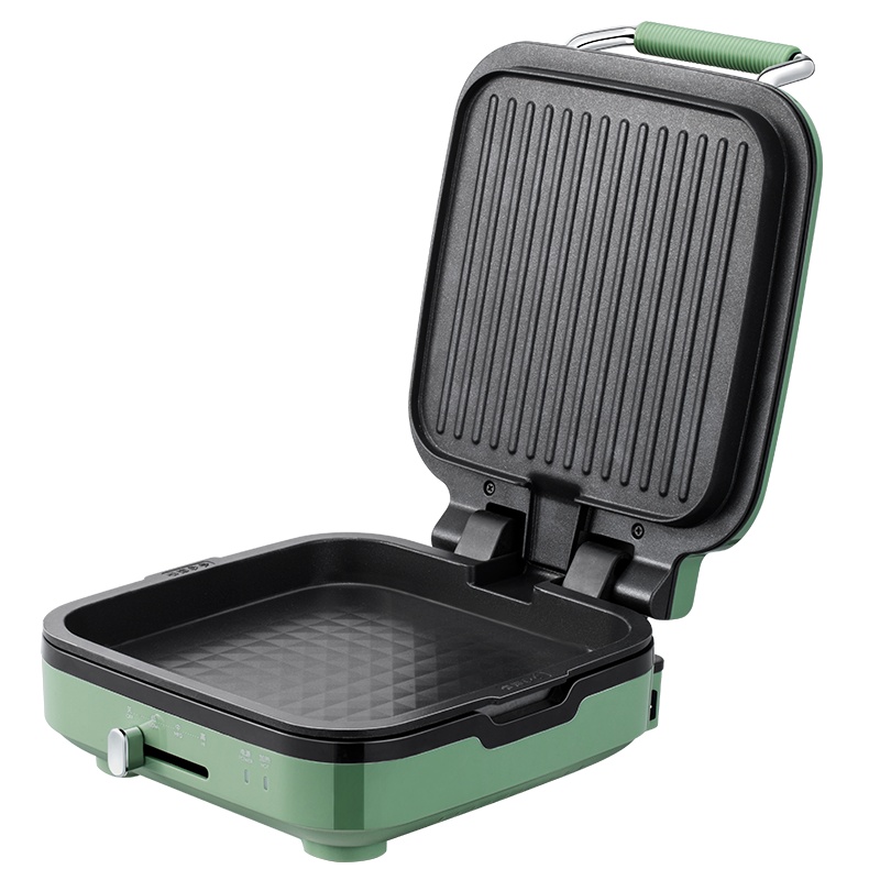 摩飞电器(Morphyrichards)电饼铛家用早餐机小型多功能煎烤锅轻食面包吐司压烤机华夫饼机 MR8600清新绿