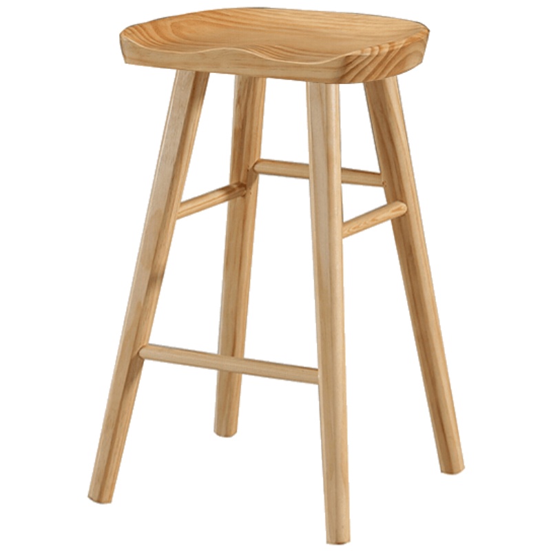 北欧吧台椅实木吧台凳家用椅子高脚凳手机店凳子现代简约吧椅吧凳安心抵