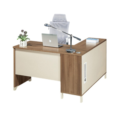 逐鹿中原HD系列免漆板办公桌办公屏风班台HD-18简约现代 1.4*1.4米连体班台