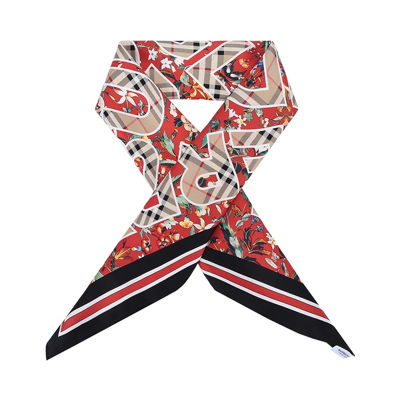 博柏利 BURBERRY 女款 桑蚕丝方巾丝巾围巾80417661