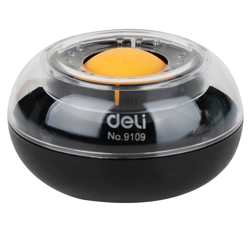 得力 9109 湿手器 海绵缸 点钞沾手水缸粘手器 印章盒/印章垫财务/银行 办公用品 黑色