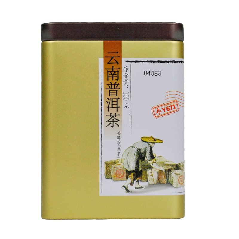 中茶 普洱茶 散茶 熟茶 Y671普洱茶 罐装 100克 中粮茶叶 中茶小黄盒 茶窝茶叶