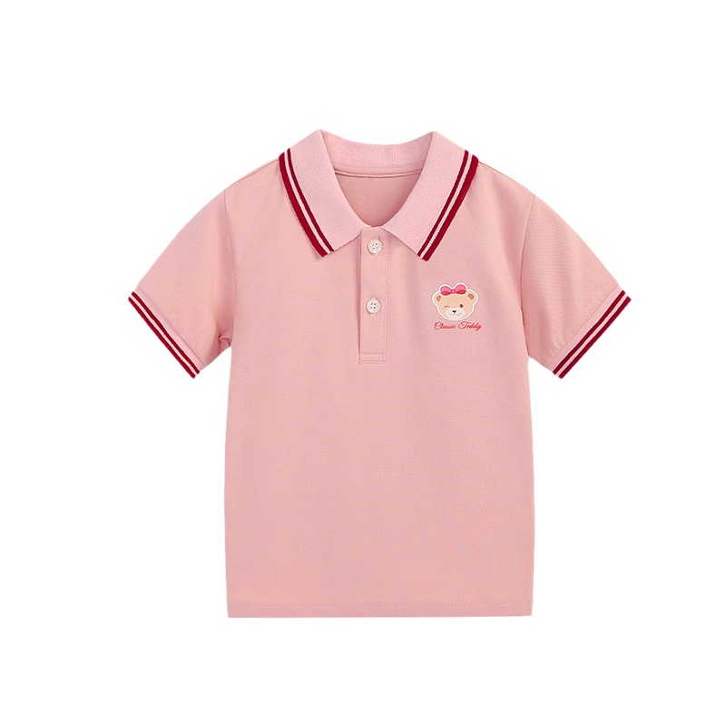 精典泰迪儿童polo衫2021夏季新款女童短袖T恤
