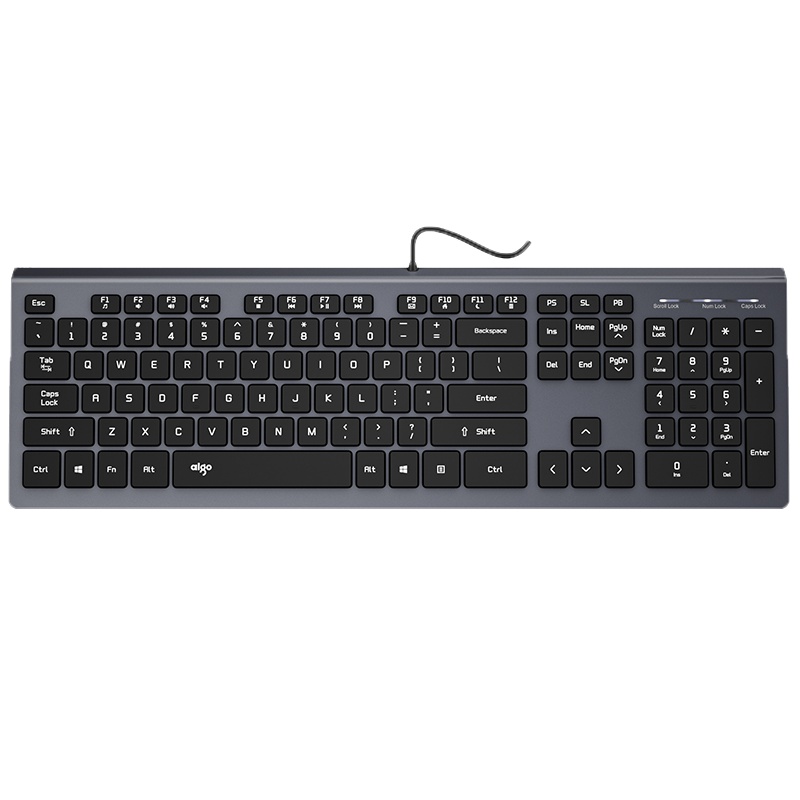 爱国者 105键静音键盘 自带USB2.0双拓展接口 剪刀脚结构 即插即用有线键盘 V700