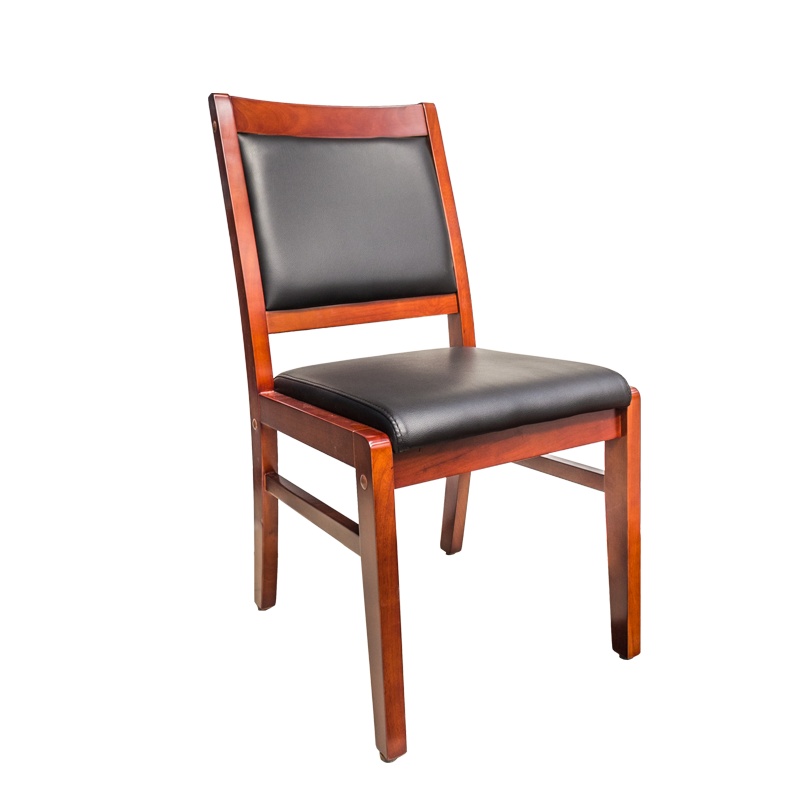 [硕辉]SH-803会议椅 实木西皮简约舒适五底三面水性漆办公电脑椅会议椅