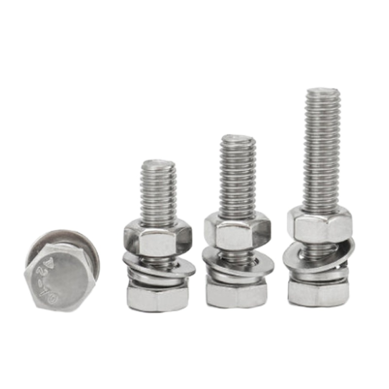 合威 304不锈钢螺栓M10*70(含弹垫.平垫)ZRL-304-M10*70单位:组(100套/组)仅限贵州销售