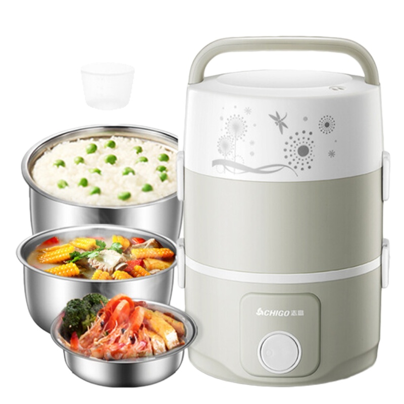 志高(CHIGO)ZG-JP23 电热饭盒304不锈钢内胆 三层电蒸饭盒