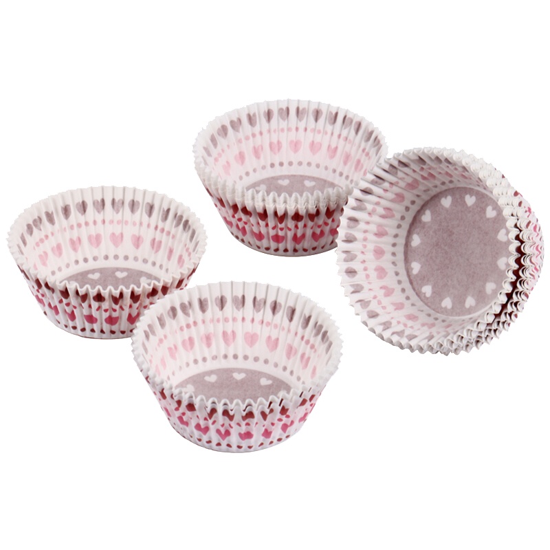 拜杰(Baijie)烘焙工具 马芬杯蛋糕模具 100只装 纸杯蛋糕模具 纸杯烘焙纸杯 耐高温纸杯