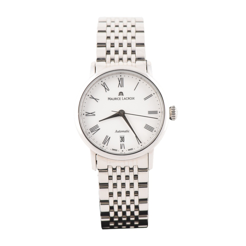 MAURICELACROIX艾美女士精钢白盘日历自动机械表10013132