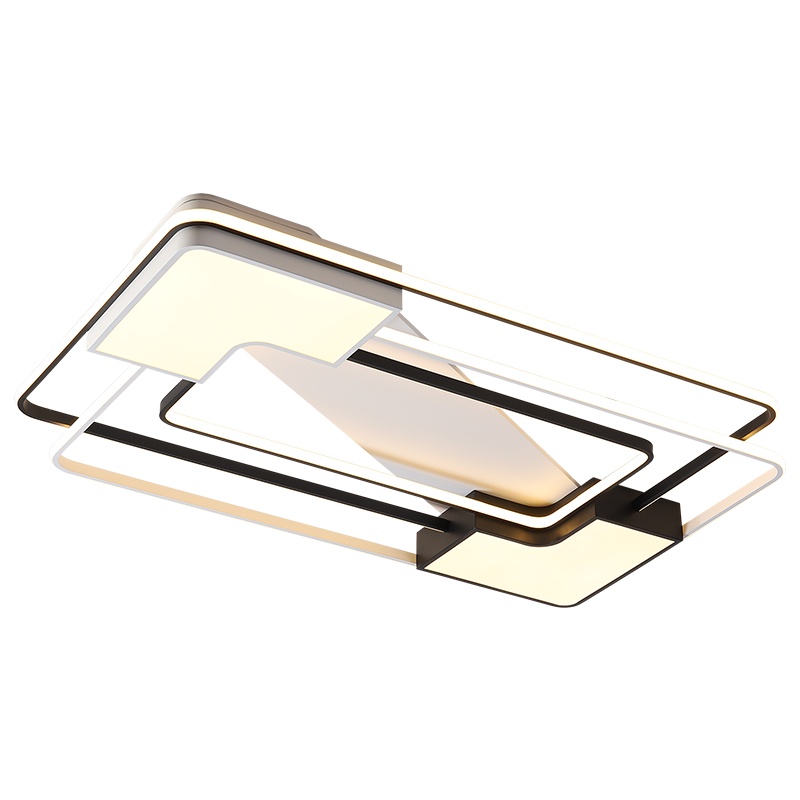 品拓(PINTUO)灯具客厅灯长方形简约设计现代客厅灯吸顶灯北欧风led大厅几何设计客厅铁艺灯饰