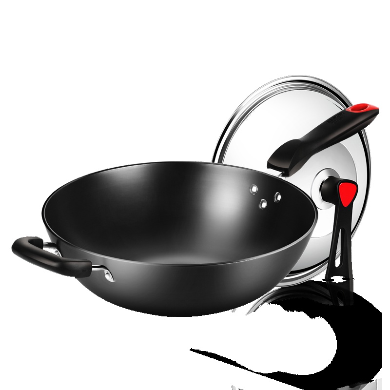 炊大皇炒锅34cm传世(精装)不锈铸铁炒锅家用炒菜大容量铁锅防生锈电磁炉明火通用锅C34D2