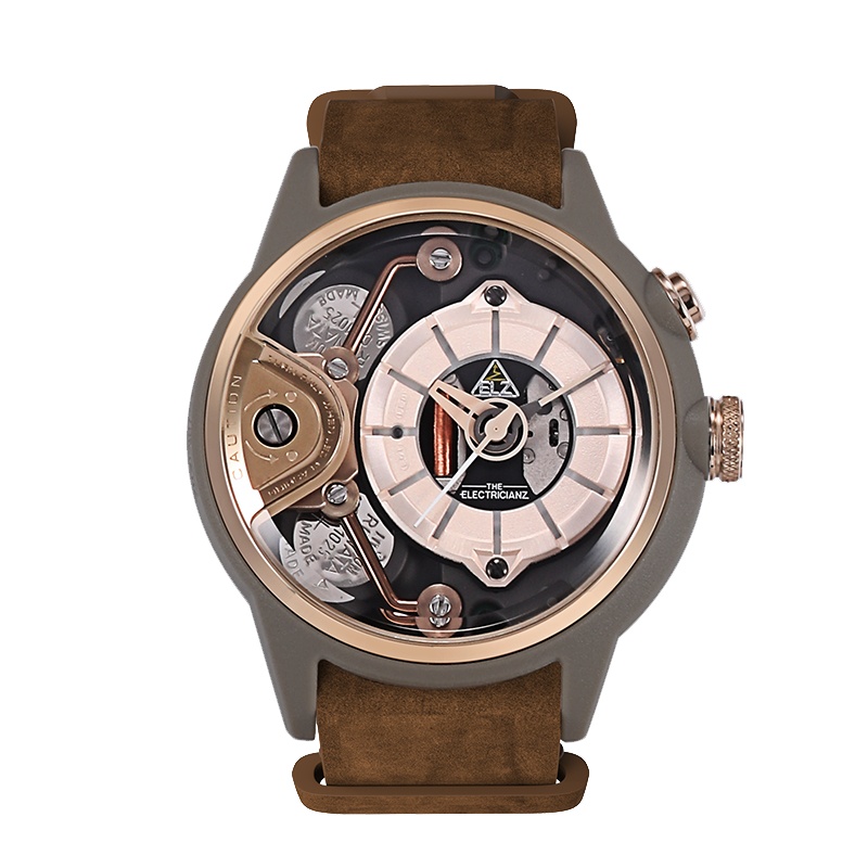 ELZ风靡ins手表 瑞表电工中性夜光NFC小众大表盘石英男士手表A2C/01-ELZ013