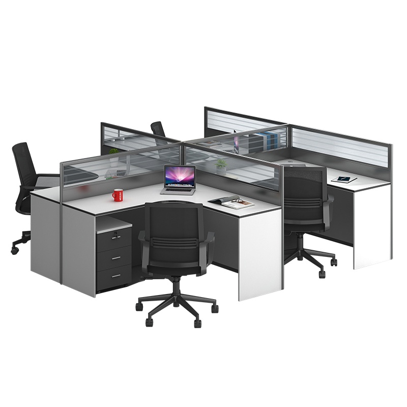 全简屏风办公桌职员工作位办公电脑桌屏风隔断