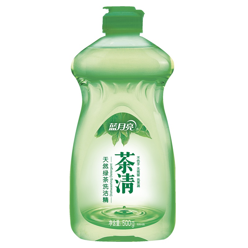 蓝月亮 洗洁精 茶清天然绿茶500g瓶