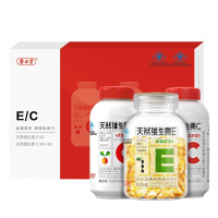 养生堂牌维生素E软胶囊 250mg/粒*90粒+VC850mg*90片+VC850mg*30片 EC礼盒