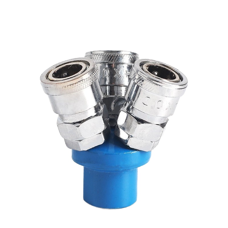 汉河 气动快速快插接头 圆三通2分内牙/个