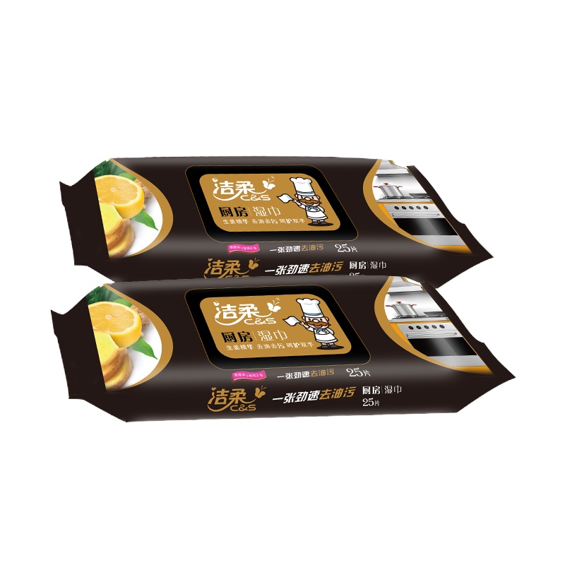 洁柔(C&S) JS009-01 厨房湿巾清洁吸油抑菌专用25片/1包装