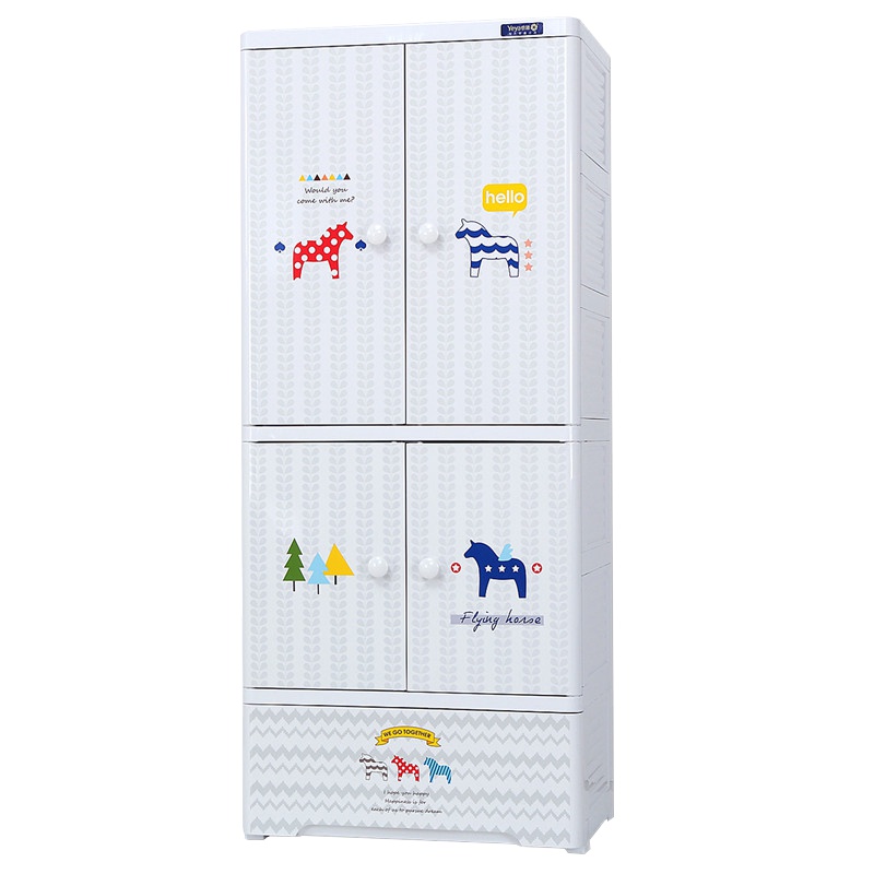 也雅 收纳柜抽屉式儿童衣柜衣服收纳整理柜婴儿储物柜玩具收纳箱塑料柜子五斗柜 6层 以梦为马 SG-01A3E6F