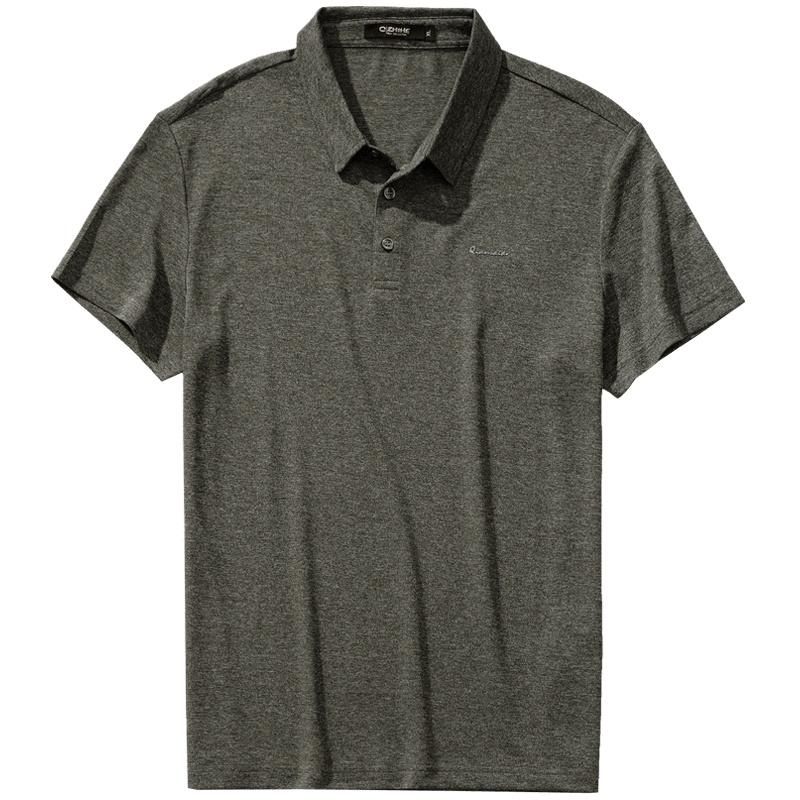 千纸鹤男装T恤2019新款韩版商务休闲舒适翻领短袖polo衫男25097