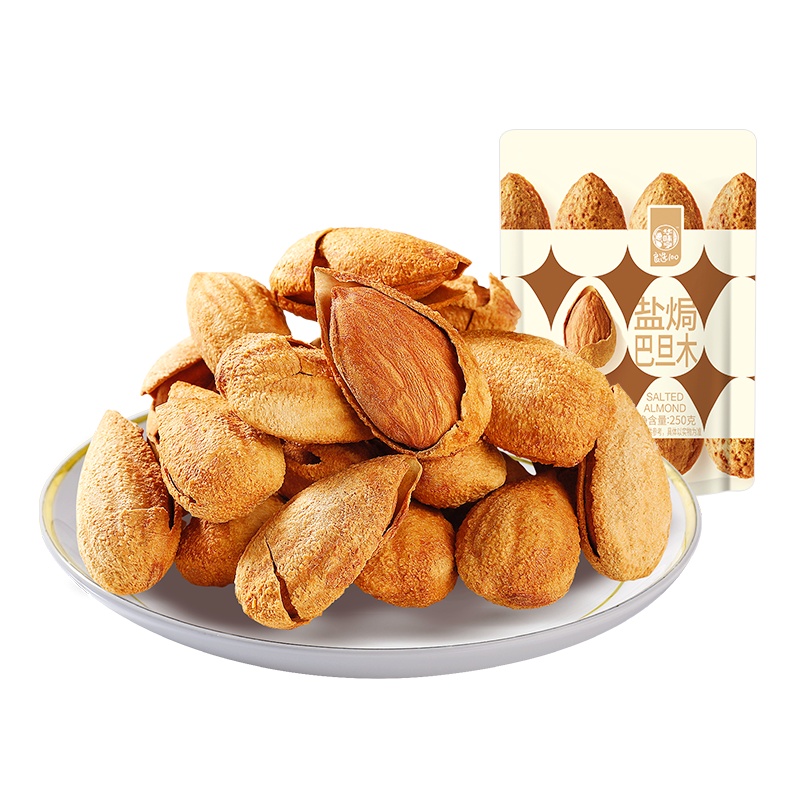 华味亨 盐焗巴旦木250g 巴达木坚果精选坚果炒货小吃