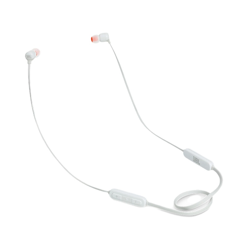 JBL TUNE 110BT 蓝牙无线耳机 运动音乐游戏耳机 苹果华为小米入耳式耳机 带麦可通话 白色